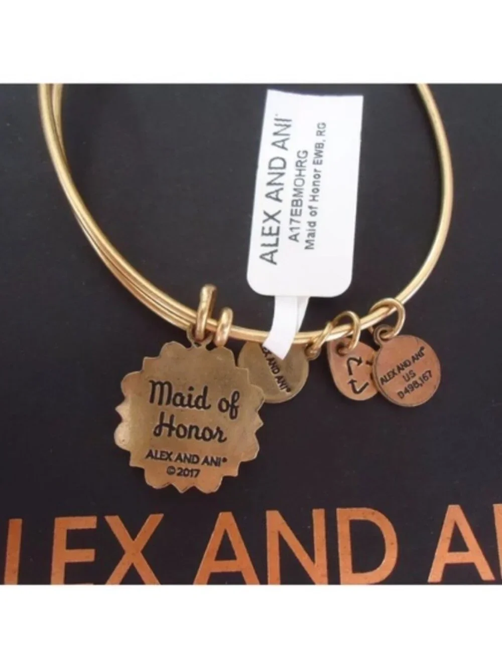 💞 NWT ALEX AND ANI - Maid of Honor Charm Bracelet 744